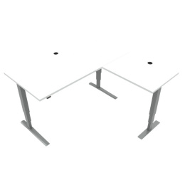 Model: 501-43, Narożne biurko z regulacją wysokości o szerokości 172 x 171 cm