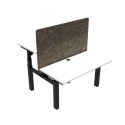 Czarne biurko z regulowaną wysokością i białym blatem 501-88 o szerokości 92 cm