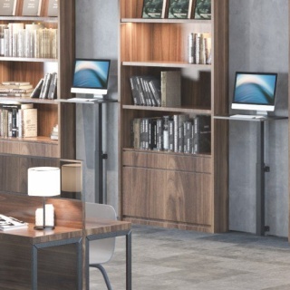 Podwójny stelaż regulowanego biurka ściennego TitanDesk