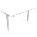 Białe biurko regulowane elektrycznie 501-47 o szerokości 152 cm z białym blatem