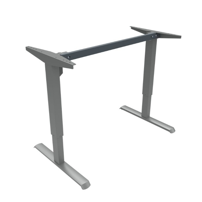 Srebrny stelaż biurka elektrycznego 501-33 o szerokości 112 cm Srebrny stelaż biurka elektrycznego 501-33 o szerokości 112 cm