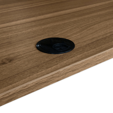 Blat biurka w kolorze orzech z otworem na kable o rozmiarze 180x80 cm Blat biurka w kolorze orzech z otworem na kable o rozmiarze 180x80 cm