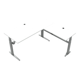 Duże biurko narożne regulowane 501-25 o wymiarach 180x180 cm
