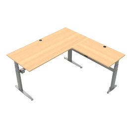 Model: 501-25, Duże biurko narożne regulowane o wymiarach 172x172 cm