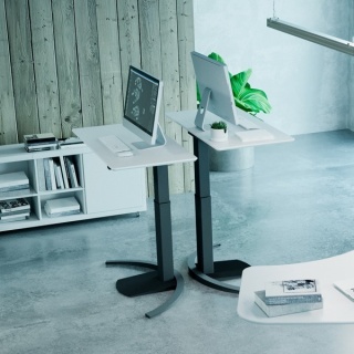 Biurko elektryczne na jednej nodze UniFlex C, 120x60 cm