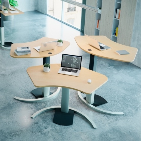 Biurko elektryczne na jednej nodze 501-19, 120x60 cm Biurko elektryczne na jednej nodze 501-19, 120x60 cm
