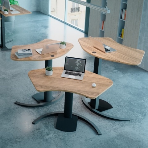 Biurko elektryczne na jednej nodze 501-19, 120x60 cm Biurko elektryczne na jednej nodze 501-19, 120x60 cm