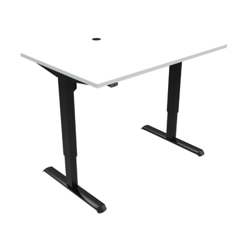 Czarne biurko ergonomiczne 501-33 z białym blatem Czarne biurko ergonomiczne 501-33 z białym blatem