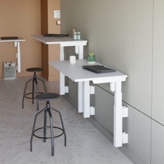 Biurko podnoszone elektrycznie WallTwin, 100x60 cm / 100x80 cm