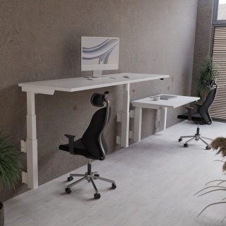 Biurko podnoszone elektrycznie WallTwin, 80x60 cm / 80x80 cm