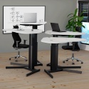 Biurko regulowane na jednej nodze ze stopą w kształcie litery W 501-19, 100x80 cm