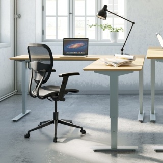 Biurko rogowe regulowane GrowDesk, 160x160 cm