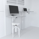 Biurko ścienne regulowane elektrycznie 501-9, 80x60 cm
