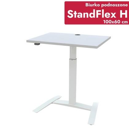 Biurko komputerowe regulowane StandFlex H, 100x60 cm