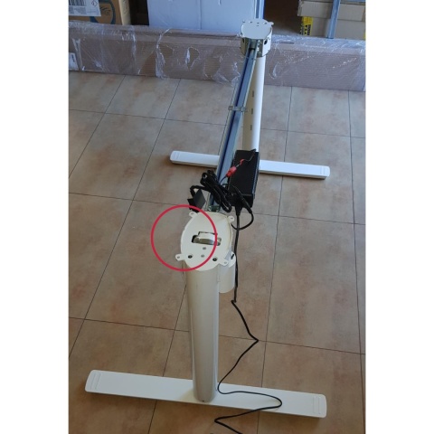 Stelaż biurka z regulacją wysokości RoundEdge, 116-176x66 cm - model powystawowy