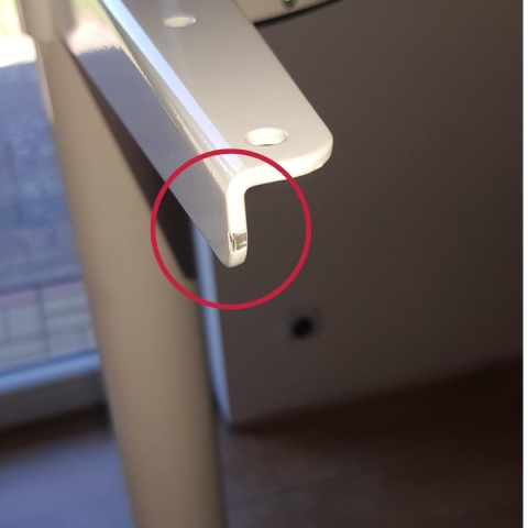 Stelaż biurka z regulacją wysokości RoundEdge, 116-176x66 cm - model powystawowy