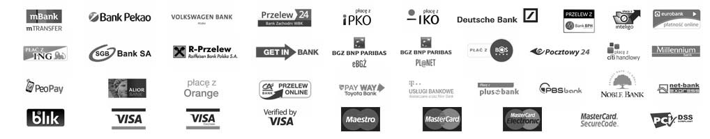 Wszystkie formy płatności dostępne w Meble-ruchome.pl